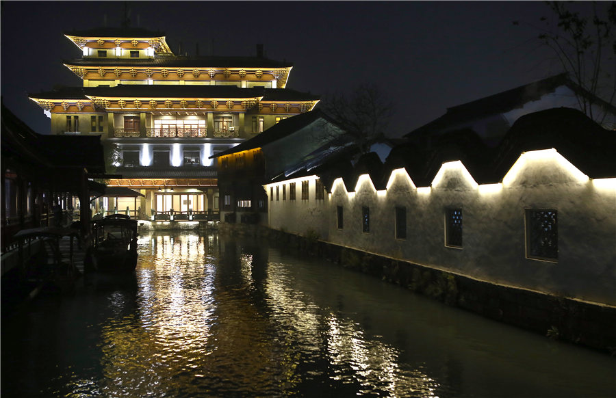 世界互聯網大會前的烏鎮夜景