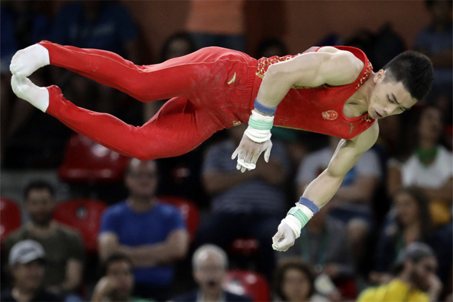 里約奧運(yùn)會(huì)體操男團(tuán)決賽 中國隊(duì)摘銅