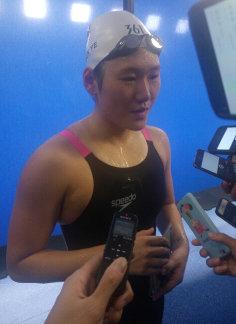 葉詩文：正慢慢克服比賽恐懼 不會離開游泳