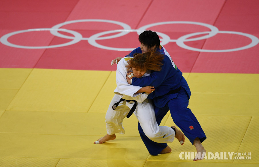 女子柔道78公斤級銅牌戰(zhàn) 于頌一本摘下銅牌