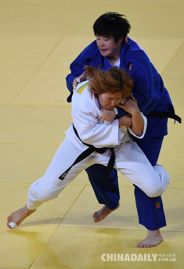 女子柔道78公斤級銅牌戰(zhàn) 于頌一本摘下銅牌