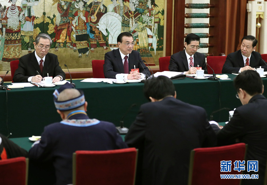 習(xí)近平李克強張德江俞正聲劉云山張高麗分別參加全國人大會議一些代表團審議