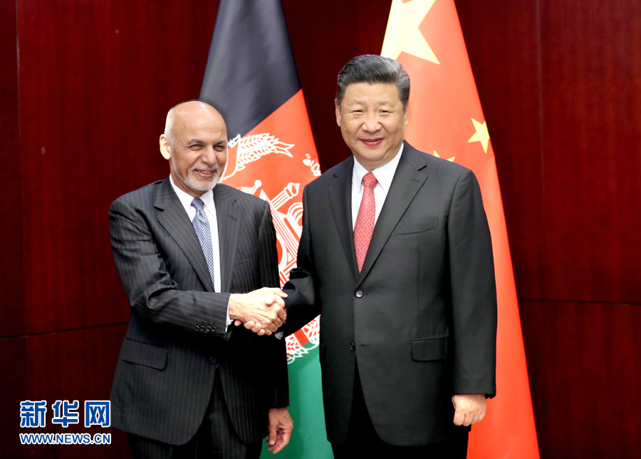 習近平會見阿富汗總統加尼