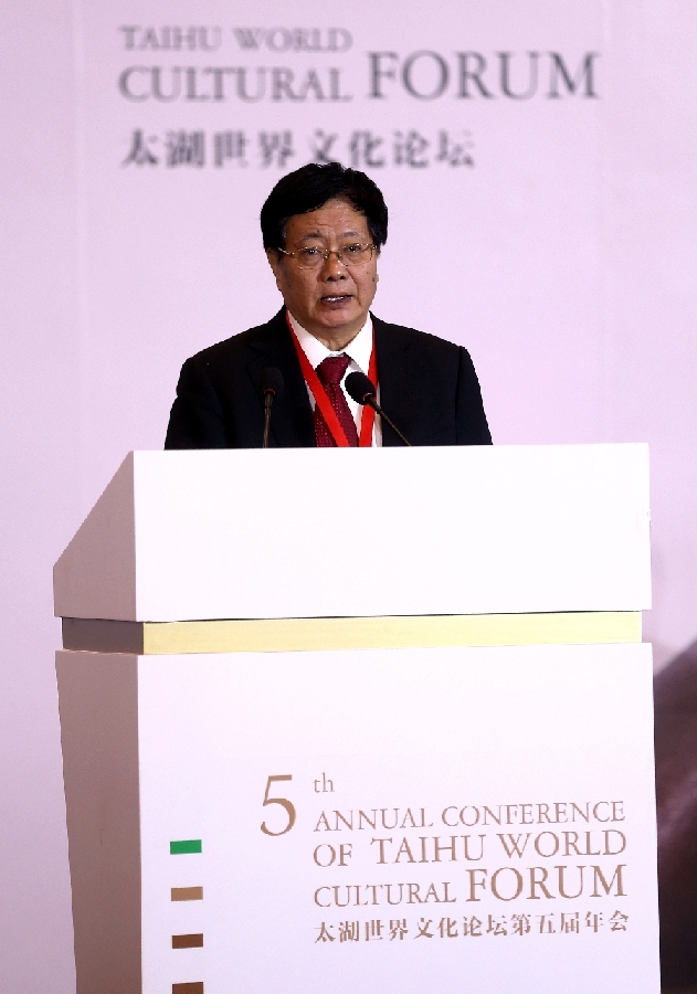 太湖世界文化論壇主席嚴昭柱：以文化為支撐，推動構建人類命運共同體