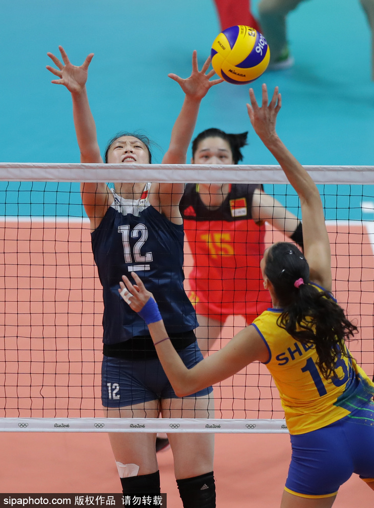 里約奧運(yùn)會(huì)第11日：女子排球1/4決賽 巴西VS中國(guó)
