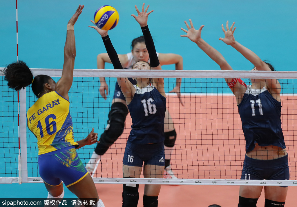 里約奧運會第11日：女子排球1/4決賽 巴西VS中國