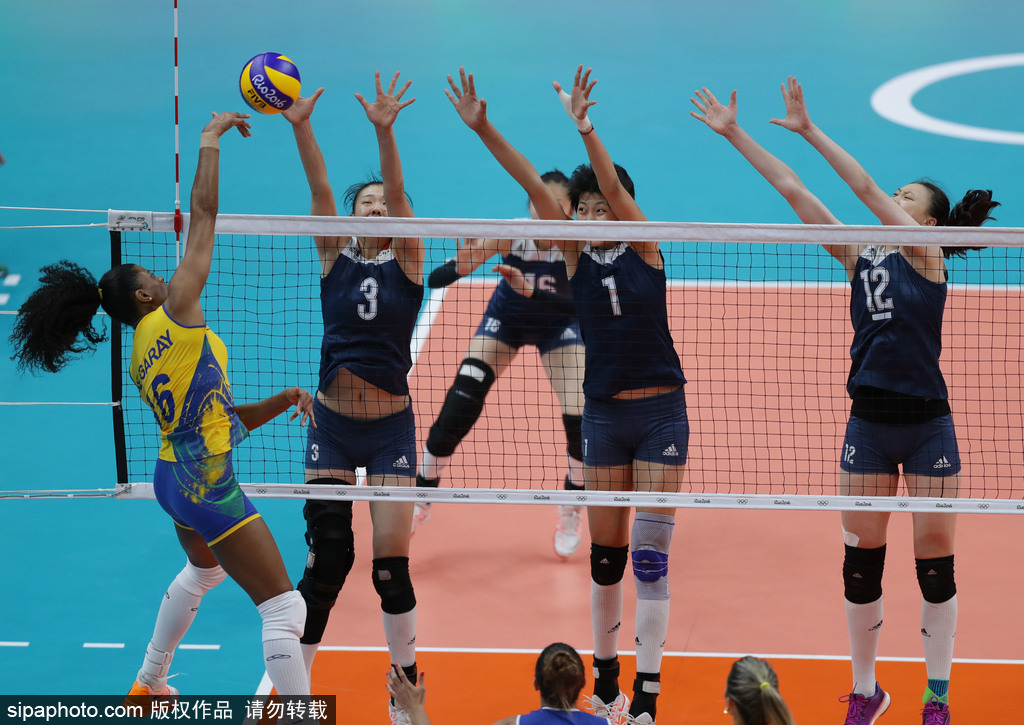 里約奧運會第11日：女子排球1/4決賽 巴西VS中國