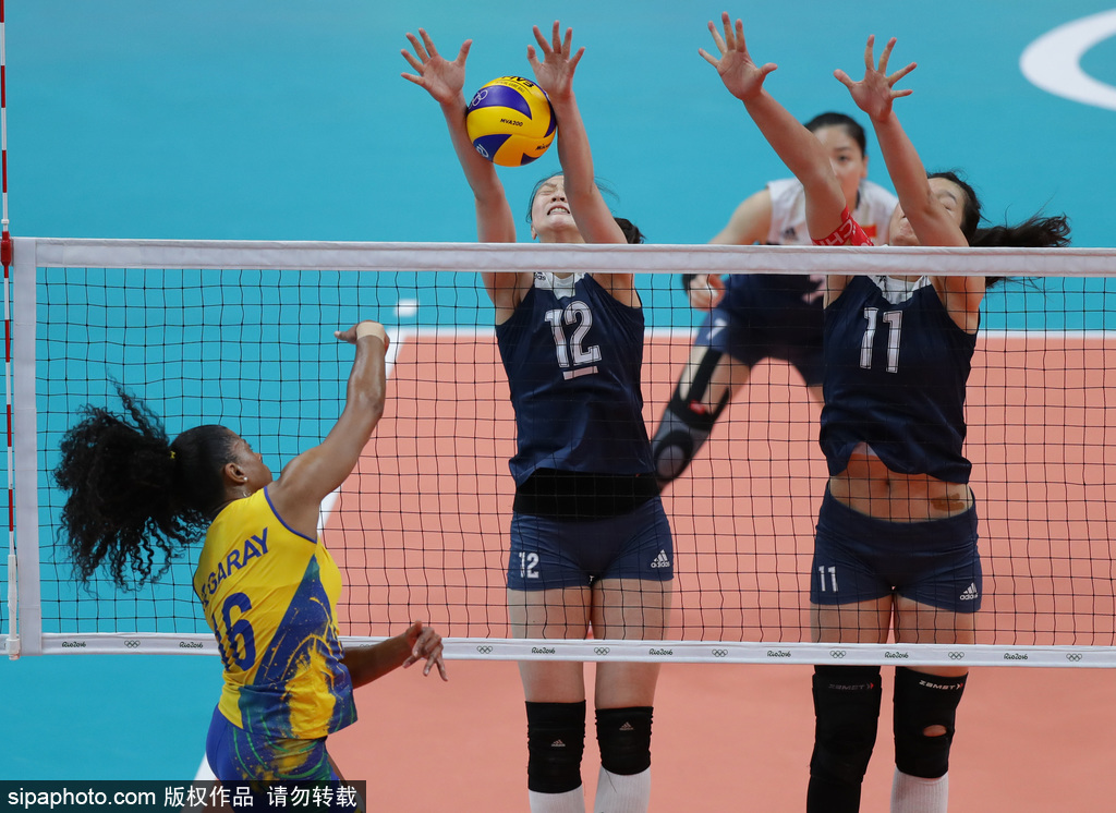 里約奧運(yùn)會(huì)第11日：女子排球1/4決賽 巴西VS中國