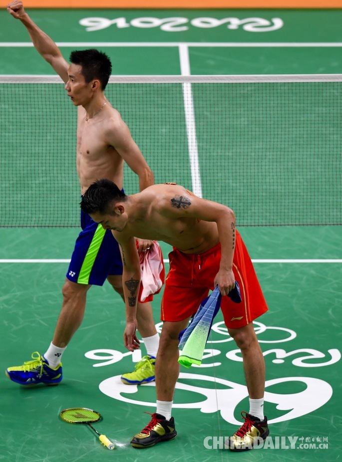 里約奧運會羽毛球男子單打半決賽上演“林李大戰(zhàn)” 林丹惜敗無緣金牌決賽（組圖）