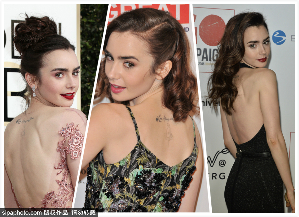 “小赫本”莉莉·柯林斯原來是個(gè)裸背狂魔！盤點(diǎn)紅毯露背驚艷瞬間