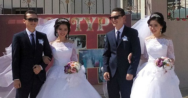 雙胞胎姐妹嫁雙胞胎兄弟 新郎官認不出新娘