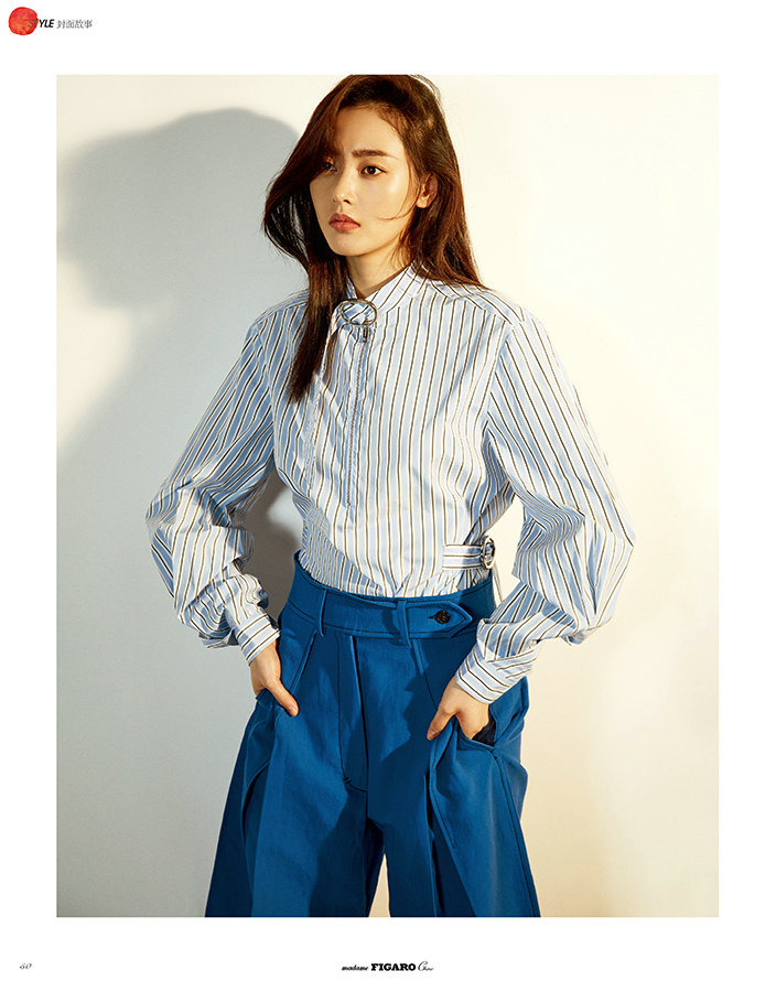 張天愛寫真玩轉光影 側顏有型凸顯獨立女性之美