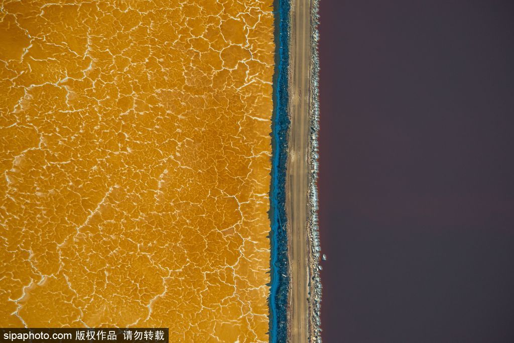 這才是上帝的調色盤！航拍美國鹽蒸發(fā)池色彩繽紛