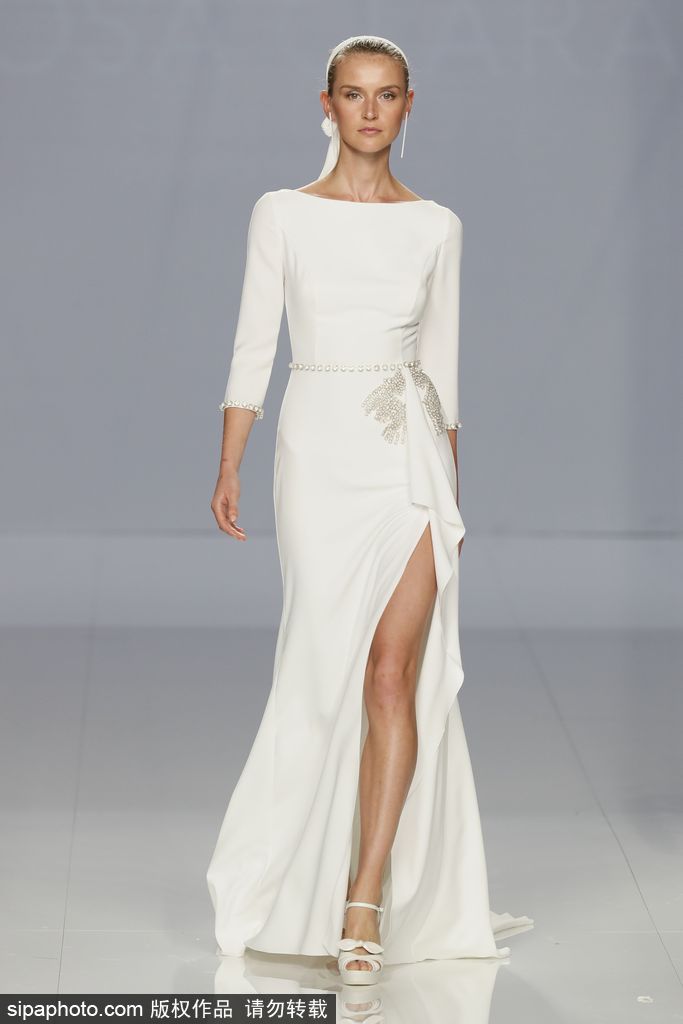 2018巴塞羅那婚紗周開走 純白婚紗唯美優雅