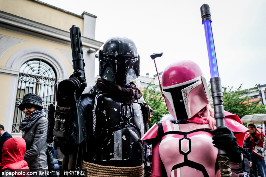 星戰40周年 意大利米蘭舉行“星球大戰日”coser云集