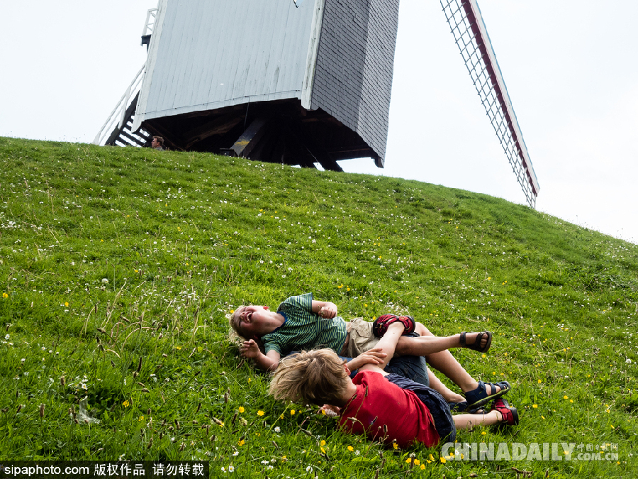 比利時(shí)布魯日迎來(lái)旅游旺季 夏日風(fēng)光清新亮麗