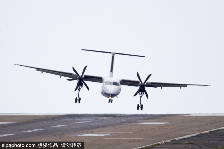 英國利茲遭遇大風(fēng) 飛機在狂風(fēng)中“左搖右擺”艱難降落