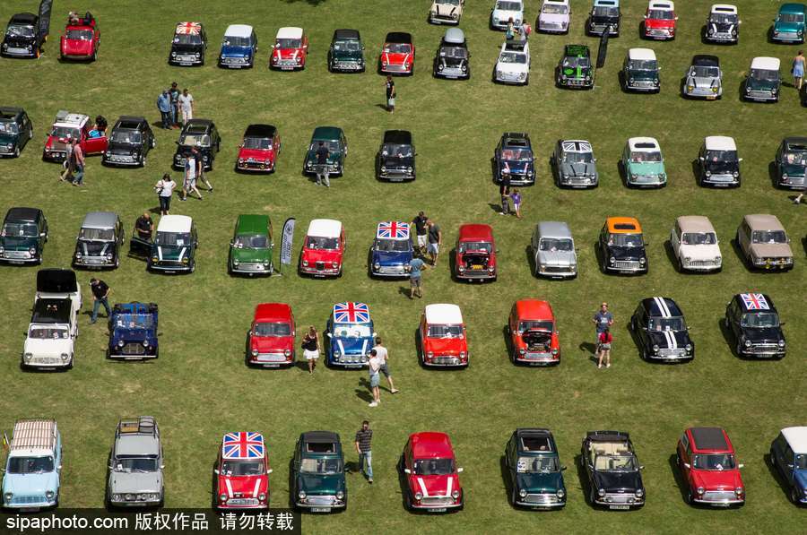 不老的經典 法國舉行迷你車集會充滿懷舊復古氣息