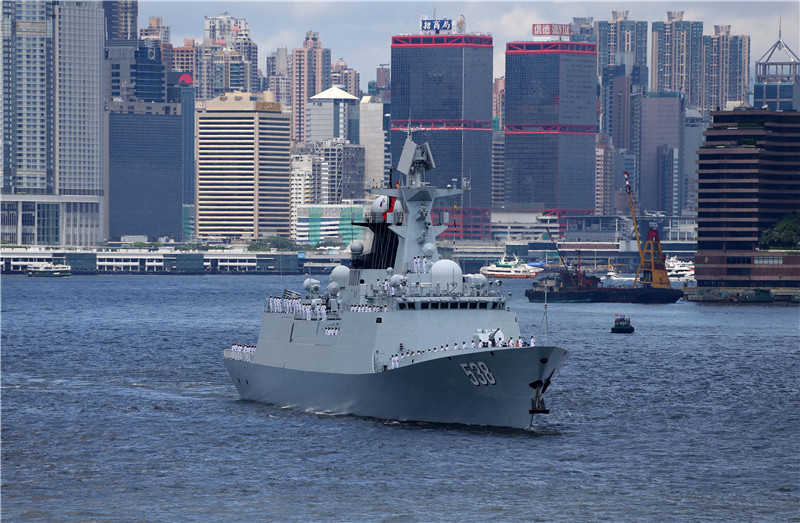 海軍遼寧艦編隊離開香港 香港特區政府舉行隆重歡送儀式