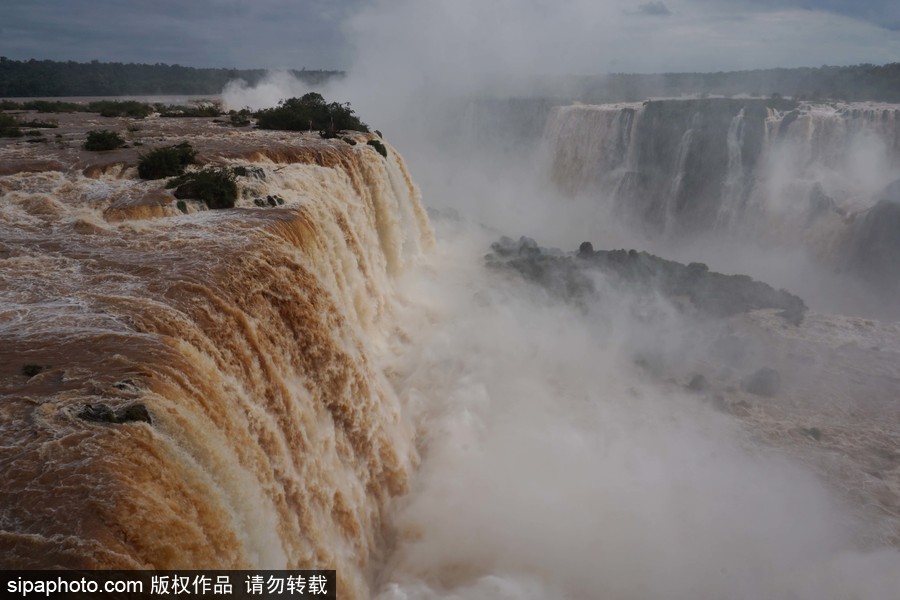 超震撼壯觀！大雨侵襲 伊瓜蘇瀑布流量達往日三倍