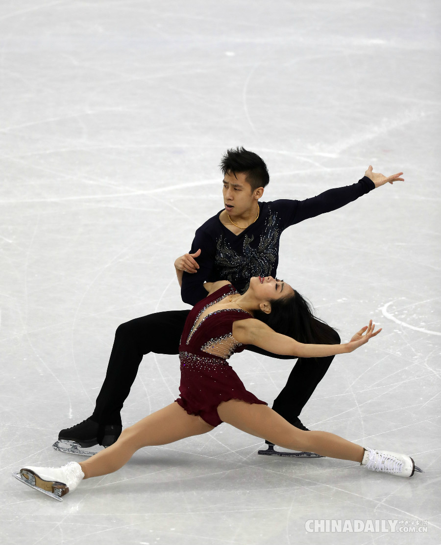 花樣滑冰雙人滑短節目：隋文靜/韓聰列第一