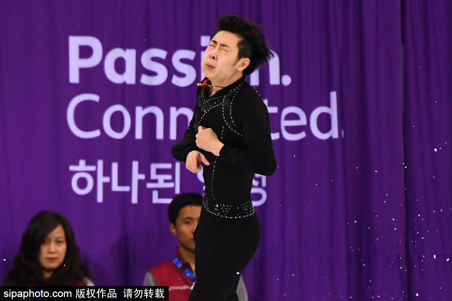 2018平昌冬奧會(huì)：花樣滑冰男子短節(jié)目 中國(guó)選手金博洋亮相