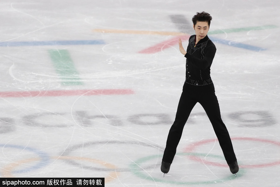 2018平昌冬奧會：花樣滑冰男子短節目 中國選手金博洋亮相