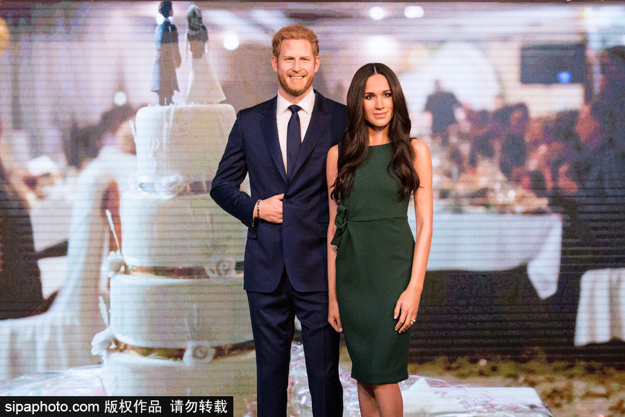 預熱婚禮？英國哈里王子與未婚妻梅根·馬克爾蠟像公開