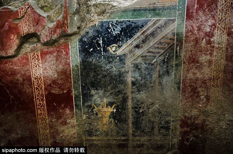 意大利考古隊發現龐貝古城建筑群“海豚之屋” 罕見保持完好
