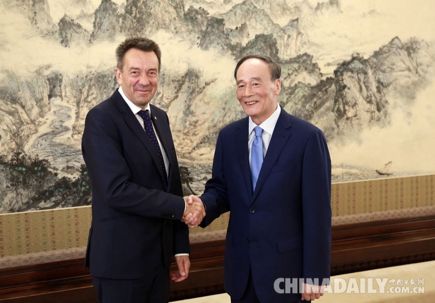 王岐山會見紅十字國際委員會主席莫雷爾