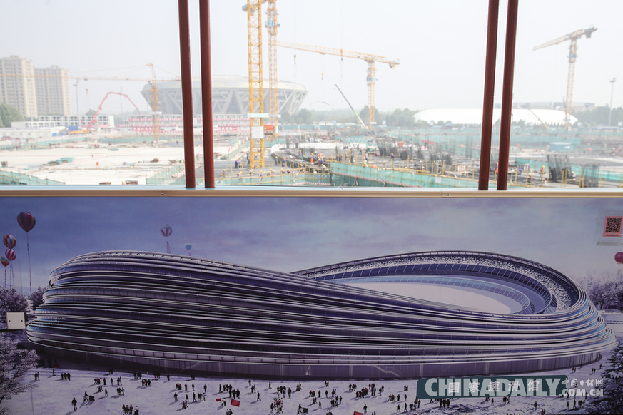 國家速滑館正在建設中