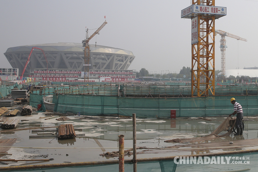 國家速滑館正在建設中