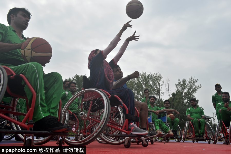 輪椅上的籃球夢 印度斯利那加殘疾人籃球夏令營