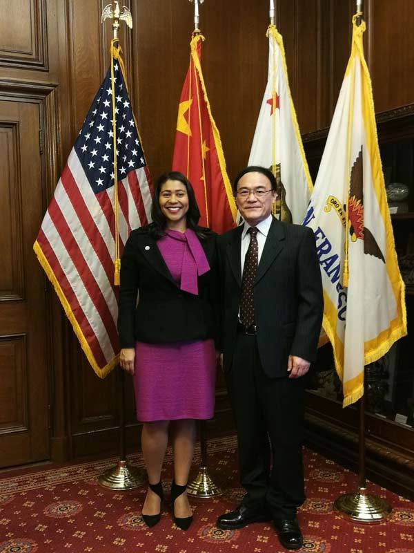 中國駐舊金山總領事上任伊始到訪舊金山市政府
