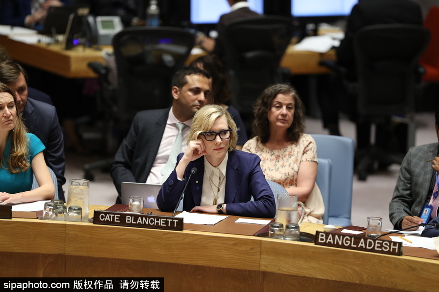大魔王氣場超強！好萊塢女星凱特·布蘭切特現身聯合國會議