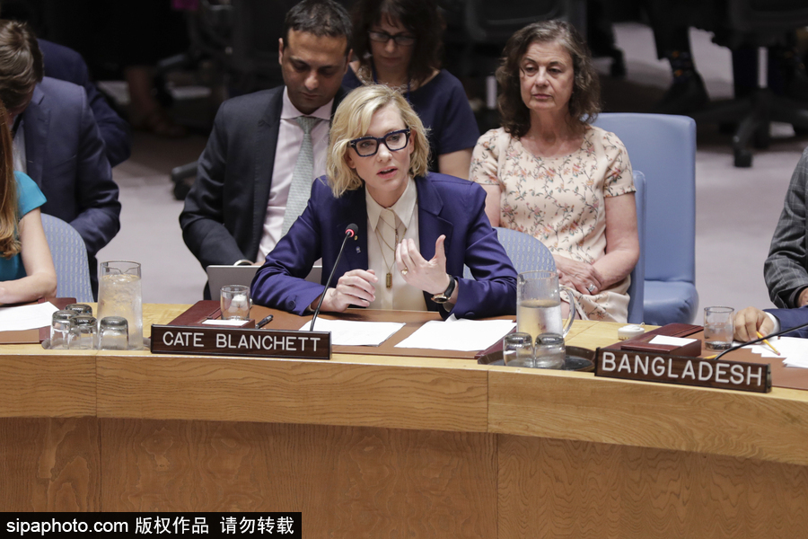 大魔王氣場超強！好萊塢女星凱特·布蘭切特現身聯合國會議
