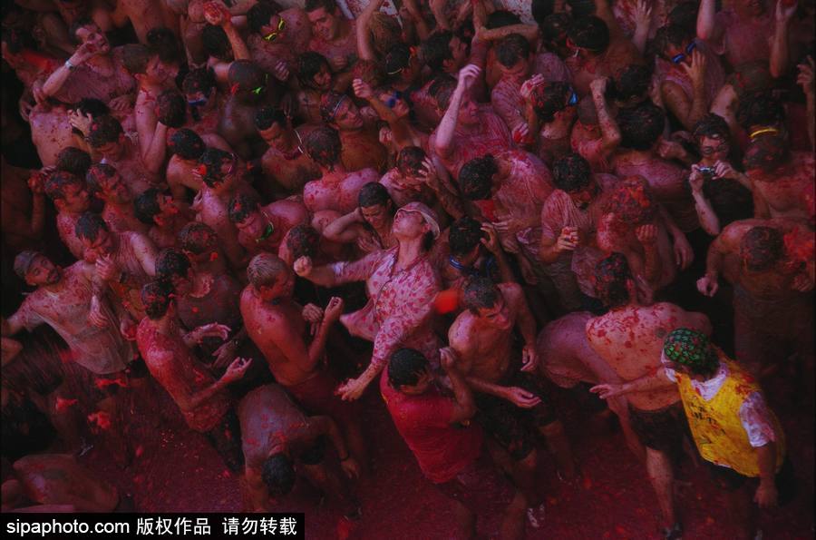 “血色”浪漫！直擊西班牙番茄節現場 互擲番茄毫不手軟