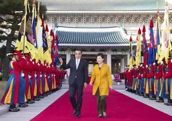 10張圖帶你了解李克強總理訪韓第一天