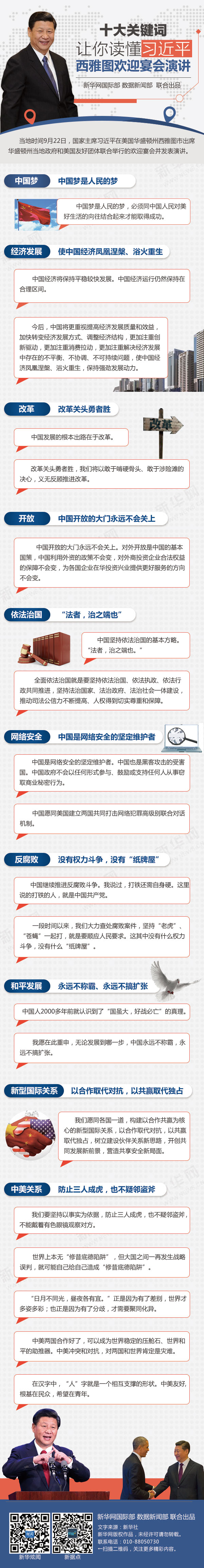 十大關鍵詞，讓你讀懂習近平西雅圖歡迎宴會演講